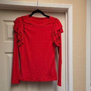 Ruffle Long Sleeve Top